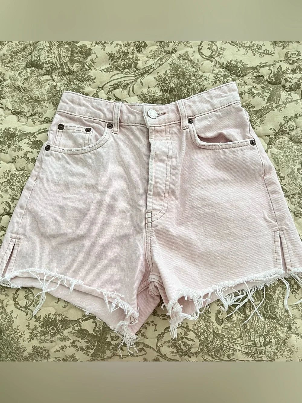 Zara Baby Pink Denim Shorts